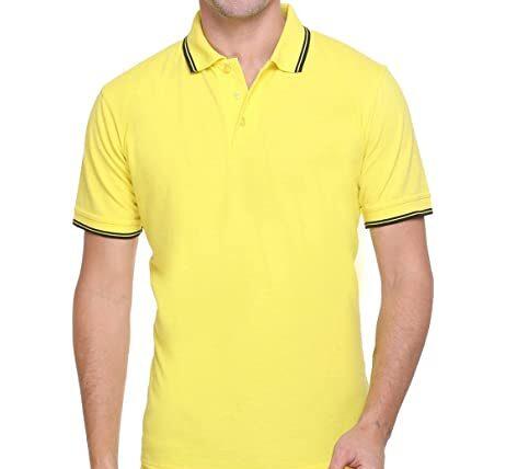 Custom Polo Neck T-shirt yellow tip teesbro T-shirt Printing in Mumbai